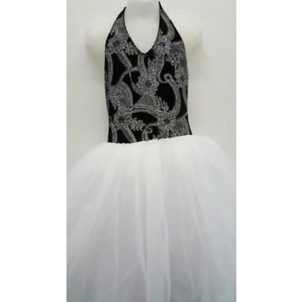 Pre-Owned Dance Costume Curtain Call E1382 Large Child White Long Tutu Ballet G